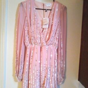 Lovers and Friends Mini Sequin Midi Dress Small